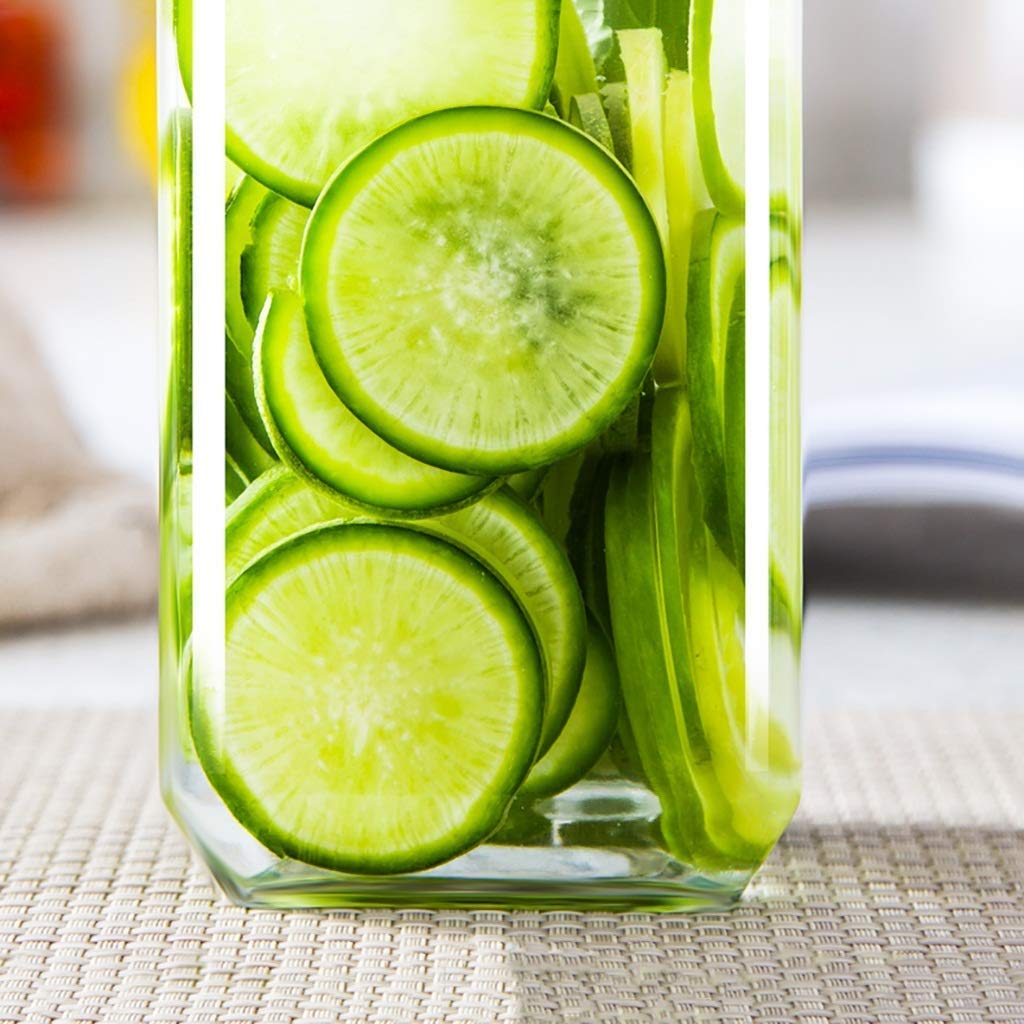 CLOUDMART Piramal Glass Square Clear Jars & Containers for Kitchen Pantry, Snacks, Masala, Honey, Pickles, Cookies, Dry Fruits,